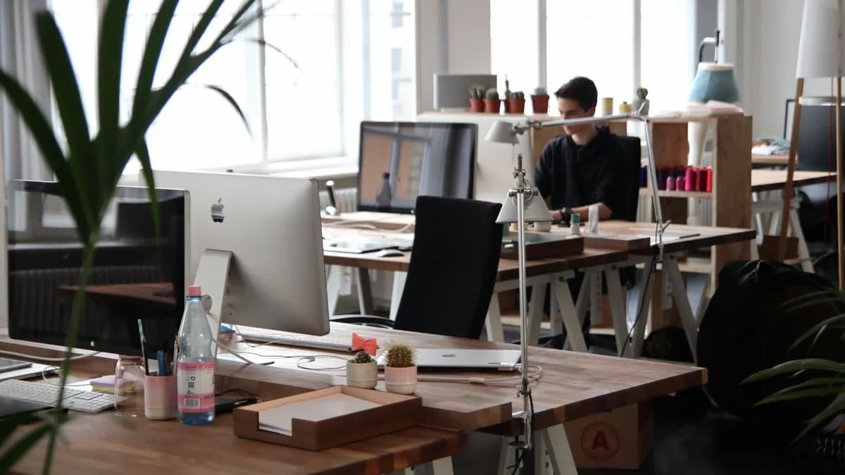Bright commercial workspace ready for staff and visitors.